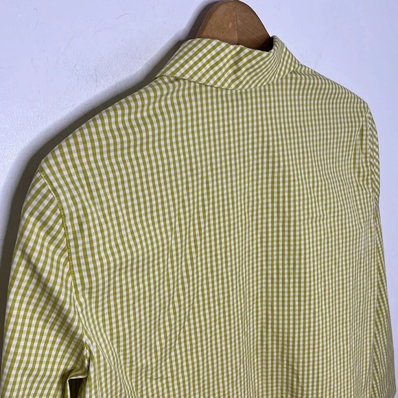 LAFAYETTE 148 Gingham Plaid Check Button Up Collard Capsule Wardrobe Blouse - Picture 5 of 9